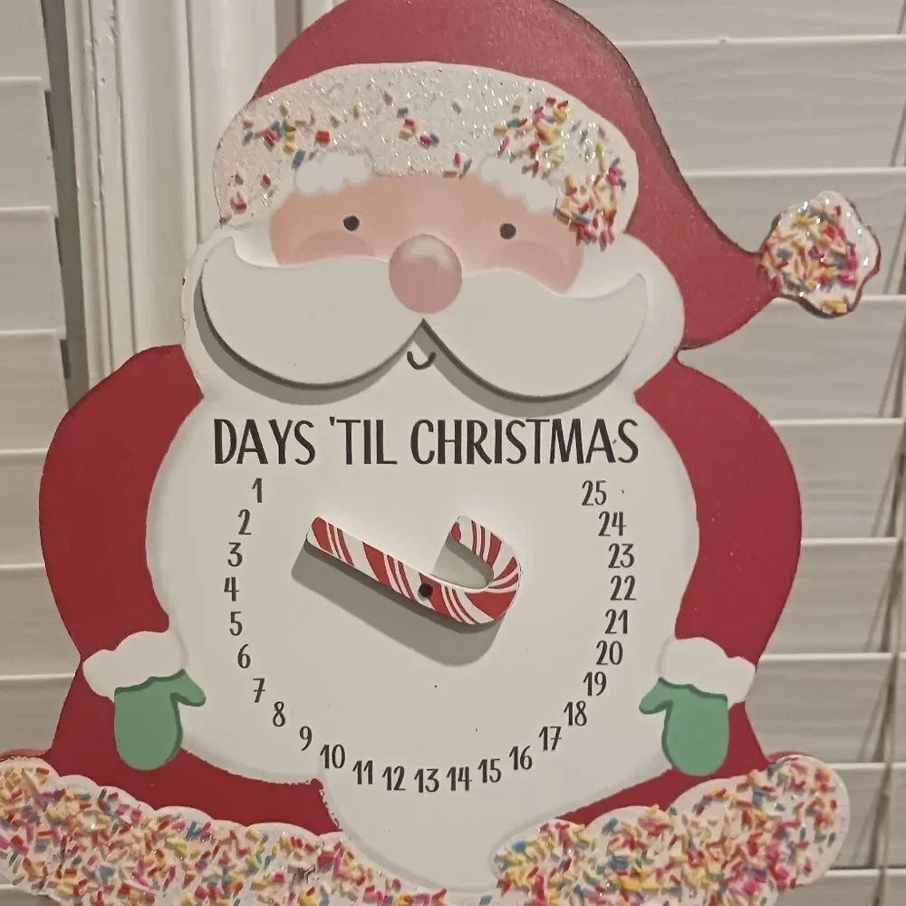 Santa with Sprinkles 24 Days To Christmas Countdown Decoration